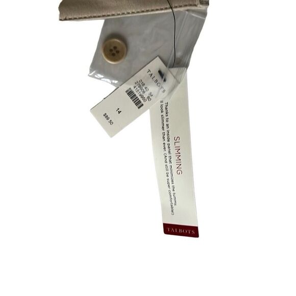 Talbots Khaki Beige Slim Ankle Pants Size 14 New - Picture 7 of 10